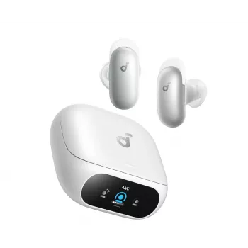 Anker Soundcore Liberty 5 Pro belaidės ausinės su adaptyviu ANC ir LDAC, Perlų baltumo