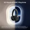 Anker Soundcore Space 2 belaidės ausinės per ausis su aktyviu triukšmo slopinimu, Jet Black