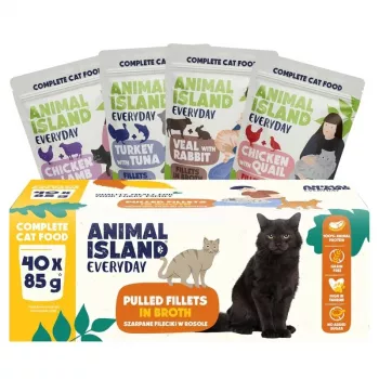 ANL Animal Island Everyday Mixed Flavours šlapias kačių maistas 40 x 85 g pakelių
