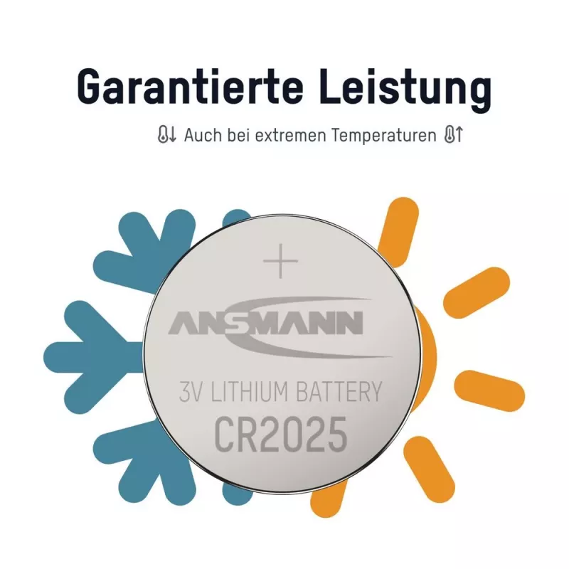 ANSMANN CR2025 ličio monetinė baterija, 3V, 160mAh, 1 vnt. lizdinėje pakuotėje