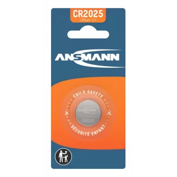 ANSMANN CR2025 ličio monetinė baterija, 3V, 160mAh, 1 vnt. lizdinėje pakuotėje