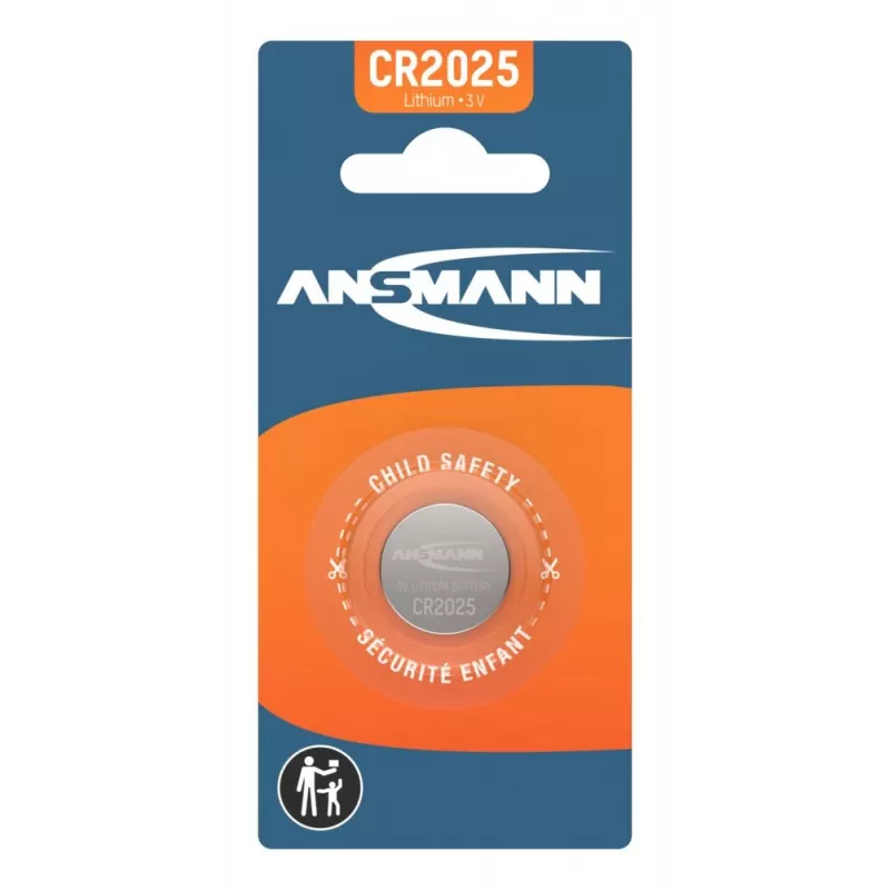ANSMANN CR2025 ličio monetinė baterija, 3V, 160mAh, 1 vnt. lizdinėje pakuotėje
