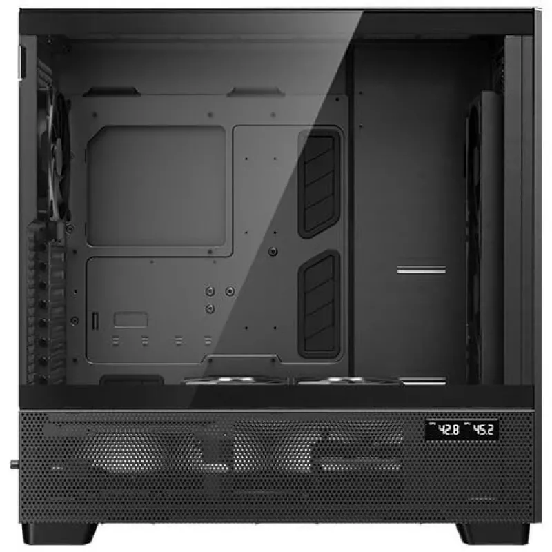 Antec Flux Pro Noctua Edition Full Tower Case, Black/Wood, su Noctua NA-FH1 Fan Hub