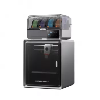 ANYCUBIC S1 Combo V2 FDM 3D spausdintuvas su 250 x 220 x 220 mm darbo sritimi, 500 mm/s greičiu, automatiniu niveliavimu, PEI platforma, Klipper programine įranga, Wi-Fi, 4.3 inch jutikliniu ekranu, 400W galia