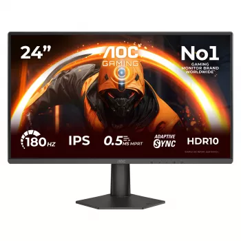 AOC 24G50F žaidimų monitorius, 60,5 cm (23,8 colio), Full HD IPS, 180 Hz, 4 ms, HDR, HDMI, DisplayPort, VESA