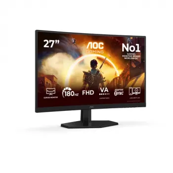 AOC C27G42FE – 68.6 cm (27 inch) Full HD išlenktas VA monitorius, 180 Hz, 4 ms, HDR10, HDMI/DisplayPort, VESA