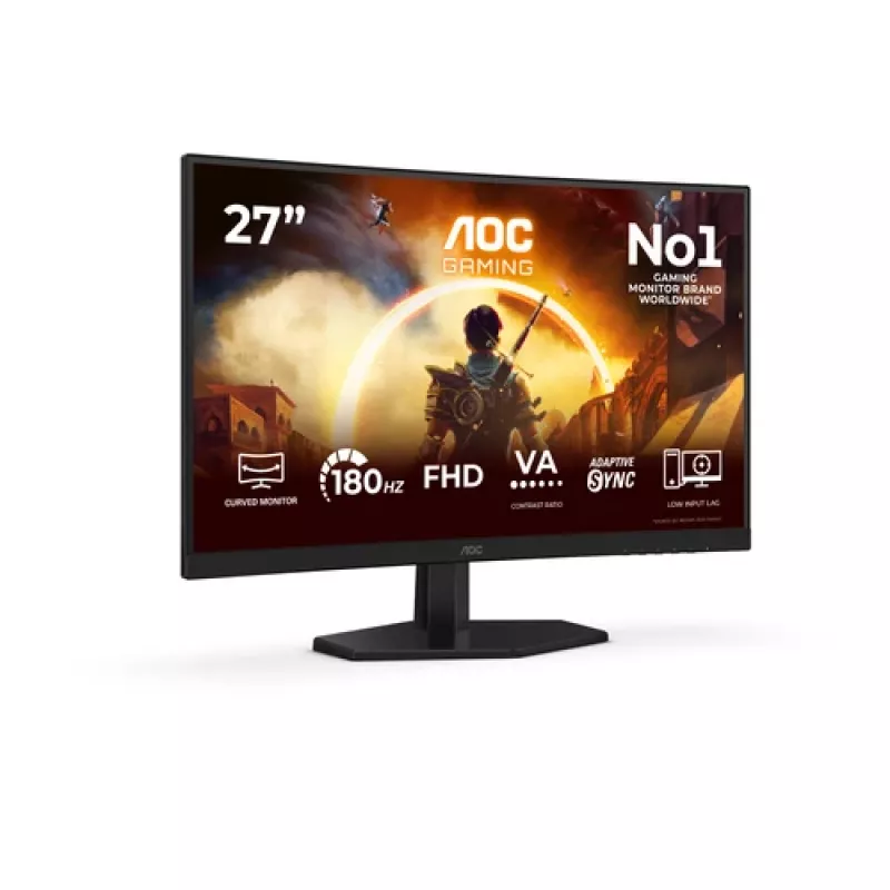 AOC C27G42FE – 68.6 cm (27 inch) Full HD išlenktas VA monitorius, 180 Hz, 4 ms, HDR10, HDMI/DisplayPort, VESA