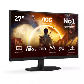 AOC C27G42FE – 68.6 cm (27 inch) Full HD išlenktas VA monitorius, 180 Hz, 4 ms, HDR10, HDMI/DisplayPort, VESA