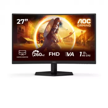 AOC C27G42ZEP 27 colių Full HD išlenktas VA žaidimų monitorius, 240Hz, 0.5ms MPRT, juodas/raudonas