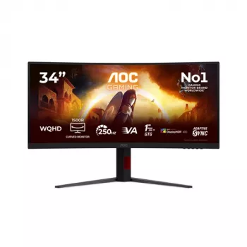 AOC Gaming CU34G4ZCA 34 colių UWQHD 180Hz lenktas VA monitorius su FreeSync Premium