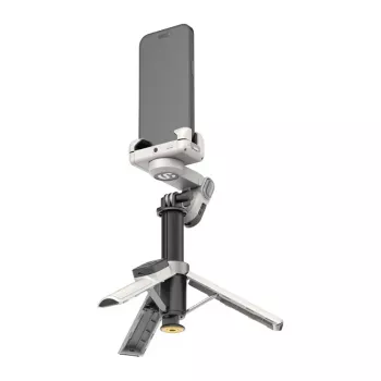 AOCHUAN M3 Pro 3-in-1 gimbal, selfie stypas ir trikojis su LED lempa ir RGB apšvietimu, juodas