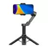 AOCHUAN Smart X3 AI sekimo gimbalinis stabilizatorius su LED šviesa ir selfie lazdele išmaniajam telefonui, juodas