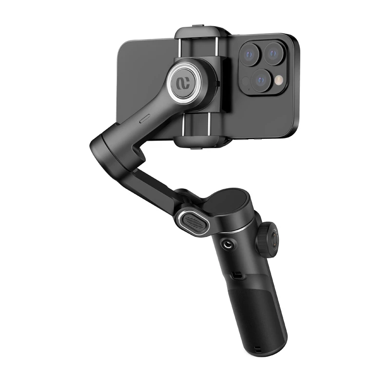 AOCHUAN X2 Standard išmaniojo telefono gimbalinis stabilizatorius su gestų sekimu ir selfie lazda, juodas