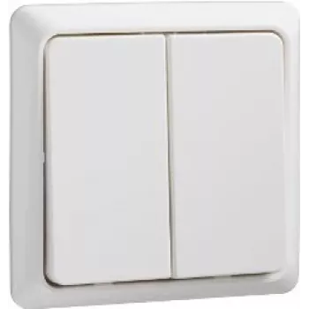 APC Schneider Electric Merten System M dviejų krypčių perjungiklis, poliarinė balta, termoplastikas, 10AX 250V, įleidžiamas, IP20, varžtiniai gnybtai, be halogenų 506254