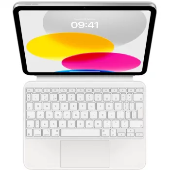 Apple Magic Keyboard Folio su jutikliniu kilimėliu – britų anglų (QWERTY) – balta – skirtas iPad (10-osios kartos)
