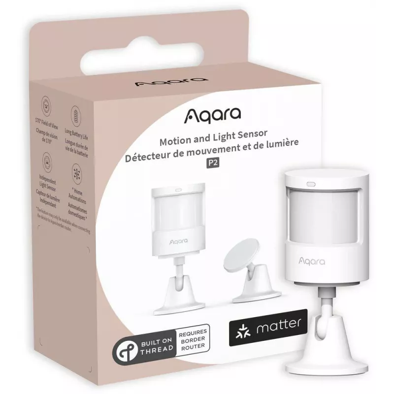 Aqara judesio ir šviesos jutiklis P2 – Thread, Bluetooth 5.0, baltas