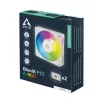 Arctic BioniX P12 A-RGB White 120mm PWM korpuso ventiliatorius, 450–3000 RPM, adresuojamas RGB, daisy chain