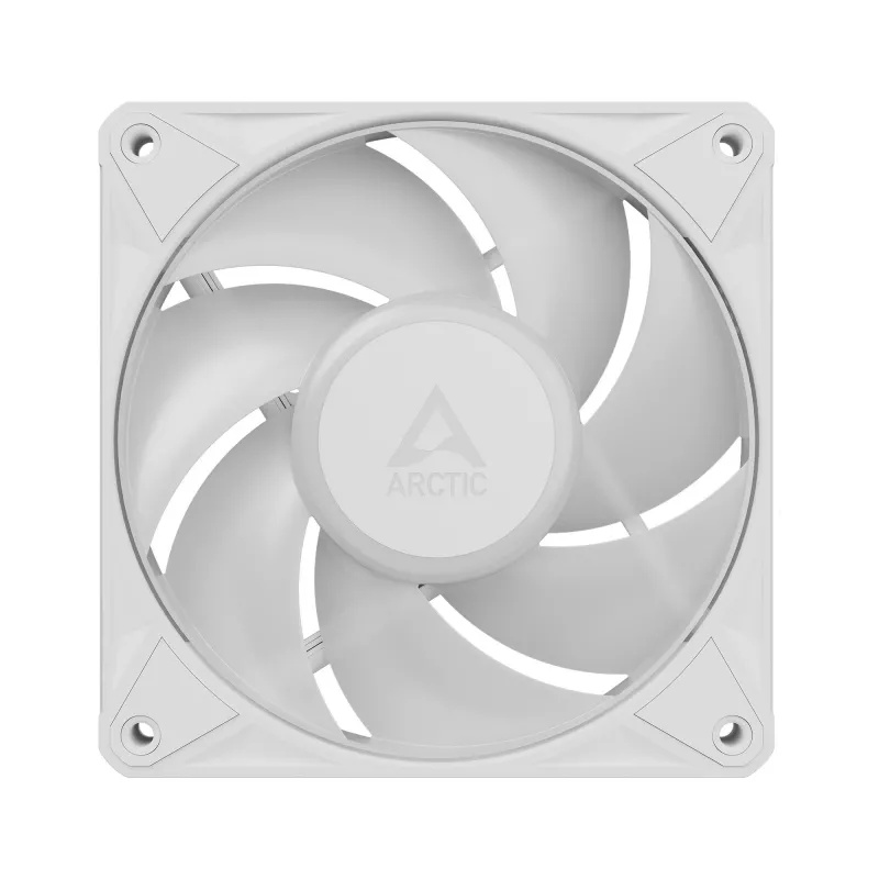 Arctic BioniX P12 A-RGB White 120mm PWM korpuso ventiliatorius, 450–3000 RPM, adresuojamas RGB, daisy chain