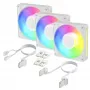Arctic BioniX P12 A-RGB White 3-Pack – 120 mm PWM korpuso ventiliatorius su adresuojamu RGB ir nuoseklia jungtimi, 450–3000 RPM