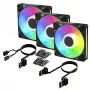 Arctic BioniX P14 A-RGB 140 mm PWM ventiliatorius, 3 vnt., juodas – adresuojamas RGB, 2500 RPM, 186 m³/h