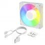 Arctic BioniX P14 A-RGB ACFAN00340A 140mm PWM korpuso ventiliatorius, Daisy Chain, 400-2500 aps./min., 186 m³/h, FDB, baltas
