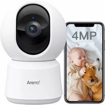 Arenti P2Q 2K QHD belaidė vidaus apsaugos kamera su AI žmogaus aptikimu, dvipusiu garsu ir naktiniu matymu