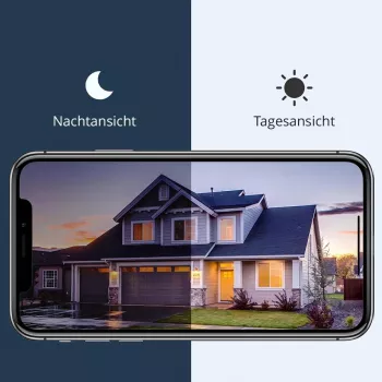 Arenti POWER1Q 2K belaidė akumuliatorinė apsaugos kamera su AI žmonių aptikimu, spalvotu naktiniu matymu, IP65, juoda