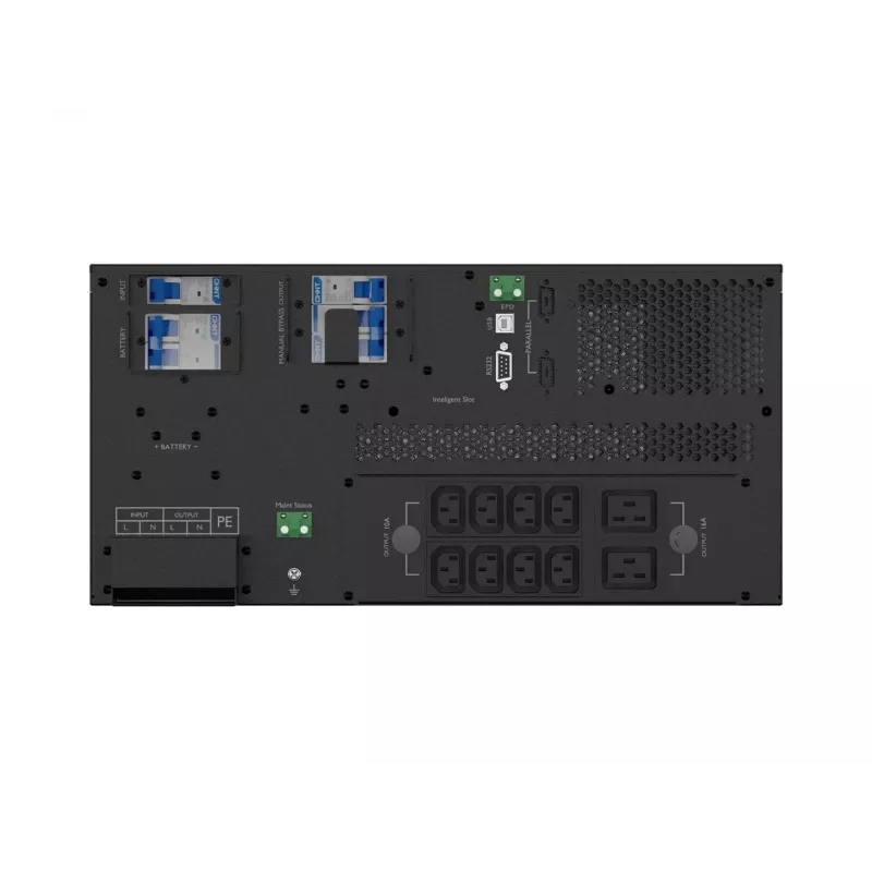 ARMAC R/10000I/PF1/DF 10000VA Online dvigubos konversijos rackmount UPS su 10 išvadais, LCD ekranu, metaliniu dulkėms atspariu korpusu