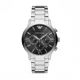 Armani AR11208 Vyriškas kvarcinis chronografinis laikrodis 44mm mėlynu ciferblatu ir rudu odiniu dirželiu
