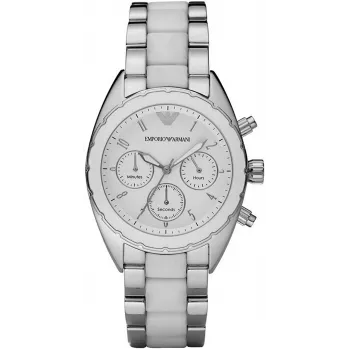 Armani AR5940 Moteriškas kvarcinis chronografo laikrodis 42mm rožinio aukso nerūdijantis plienas