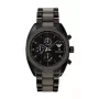 ARMANI AR5953 Vyriškas Chronografo Laikrodis 43mm Juodas Ciferblatas Nerūdijantis Plienas su Silikoniniu Dirželiu