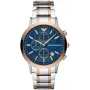 ARMANI AR80025 Vyriškas Kvarcinis Chronografinis Laikrodis 43mm Nerūdijančio Plieno Mėlynu Ciferblatu