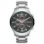 ARMANI EXCHANGE AX2163 Vyriškas kvarcinis chronografinis laikrodis, 46 mm, juodas ciferblatas, odinis dirželis