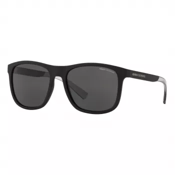 Armani Exchange AX4049SF 81808 Vyriški Akiniai Nuo Saulės – Matinio Juodo Rėmelio, Pilki Lęšiai, 57 mm