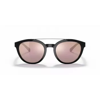 ARMANI EXCHANGE AX4118S81586X Unisex Akiniai Nuo Saulės Stačiakampiai Matiniai Juodi Tamsiai Pilki Veidrodiniai Sidabriniai 54mm