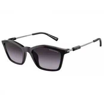 Armani Exchange AX4146SU81588 Moteriški Akiniai nuo Saulės – Skaidriai Pilkas Rėmelis, Pilki Gradientiniai Stiklai, 53 mm