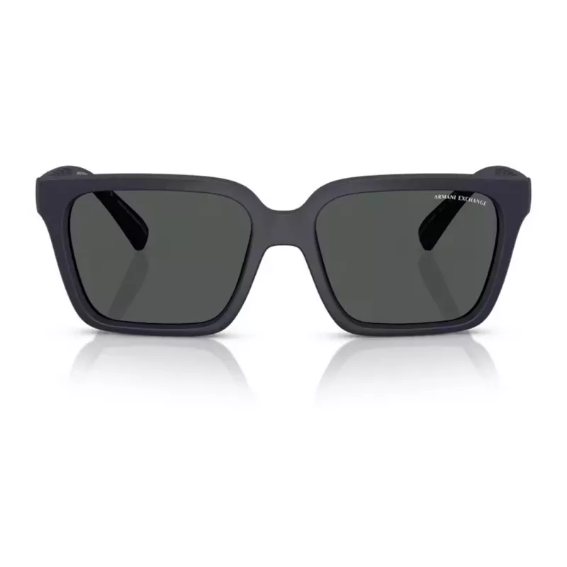 Armani Exchange AX4147S 610587 Vyriški Akiniai nuo Saulės – Matinis Juodas Rėmelis, Tamsiai Pilki Lęšiai, 56 mm