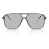 Armani Exchange AX4150SU83638 vyriški akiniai nuo saulės, kvadratiniai, matiniai juodi, pilki, 59 mm