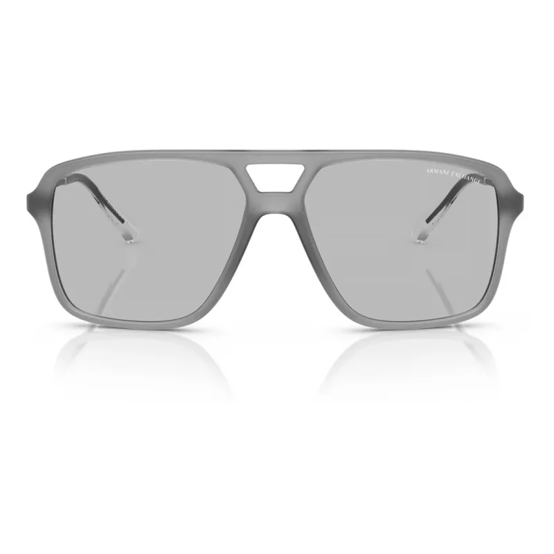 Armani Exchange AX4150SU83638 vyriški akiniai nuo saulės, kvadratiniai, matiniai juodi, pilki, 59 mm
