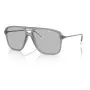 Armani Exchange AX4150SU83638 vyriški akiniai nuo saulės, kvadratiniai, matiniai juodi, pilki, 59 mm
