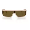 Armani Exchange AX4153SU83617 Unisex Akiniai - Juodas Rėmelis, Pilki Lęšiai, Skydo/Kaukės Forma, 140 mm Lęšio Plotis