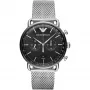 ARMANI Exchange Vyrų Chronografinis Laikrodis AR11104 46mm Juodas Nerūdijantis Plienas