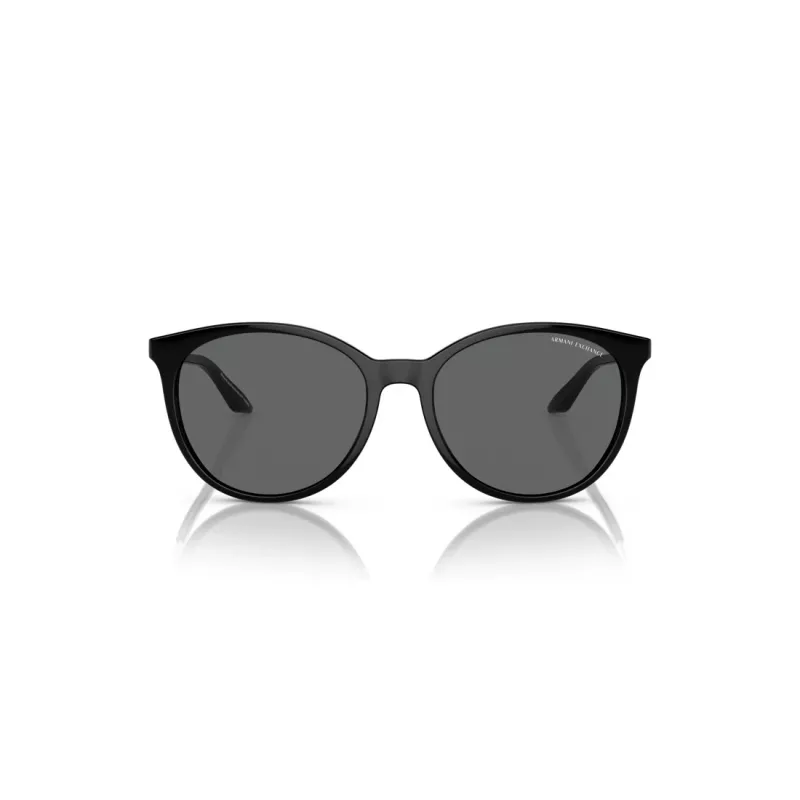 Armani Exchange moteriški akiniai nuo saulės AX4140S815887 – juodas rėmelis, pilki lęšiai, 55 mm
