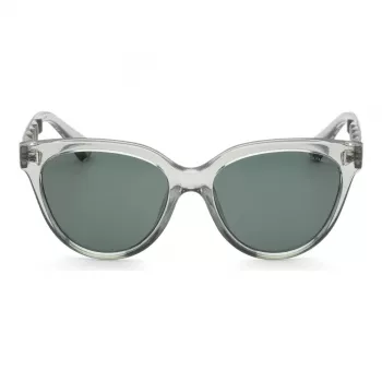 ARMANI EXCHANGE moteriški akiniai nuo saulės AX4148SU83607 permatomi pilki kvadratiniai rėmeliai pilki lęšiai 56 mm
