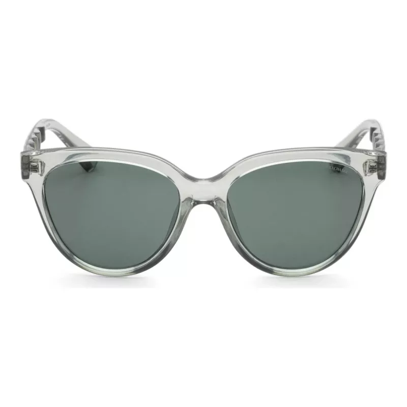 ARMANI EXCHANGE moteriški akiniai nuo saulės AX4148SU83607 permatomi pilki kvadratiniai rėmeliai pilki lęšiai 56 mm