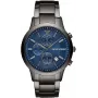 Armani vyriškas chronografo laikrodis AR11215, nerūdijančio plieno, 43 mm, juodas ciferblatas