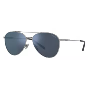 ARNETTE AN3085-736-55 Vyriški stačiakampiai akiniai nuo saulės, matinė juoda, tamsiai pilki lęšiai, 58 mm