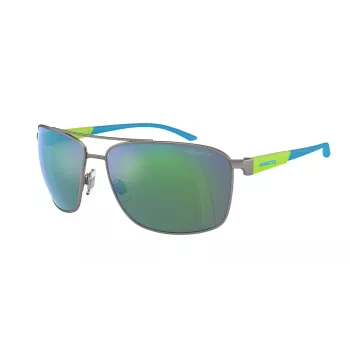 ARNETTE AN3089-745-8N Vyriški stačiakampiai akiniai nuo saulės Matinė juoda Tamsiai pilka 65mm