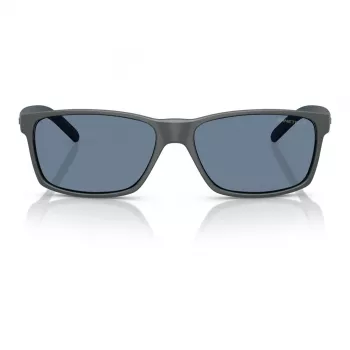 Arnette AN4185-28412V Vyriški stačiakampiai akiniai nuo saulės matinio juodo rėmo pilko veidrodinio sidabro lęšiai 58/16/145 mm