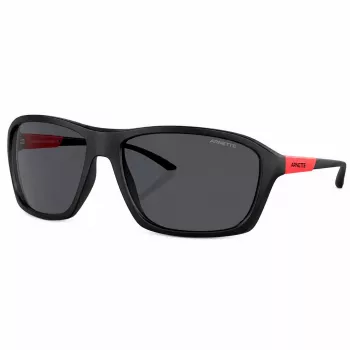 Arnette AN4329-275887 Vyriški stačiakampiai akiniai nuo saulės, matinė juoda, pilki lęšiai, 63 mm